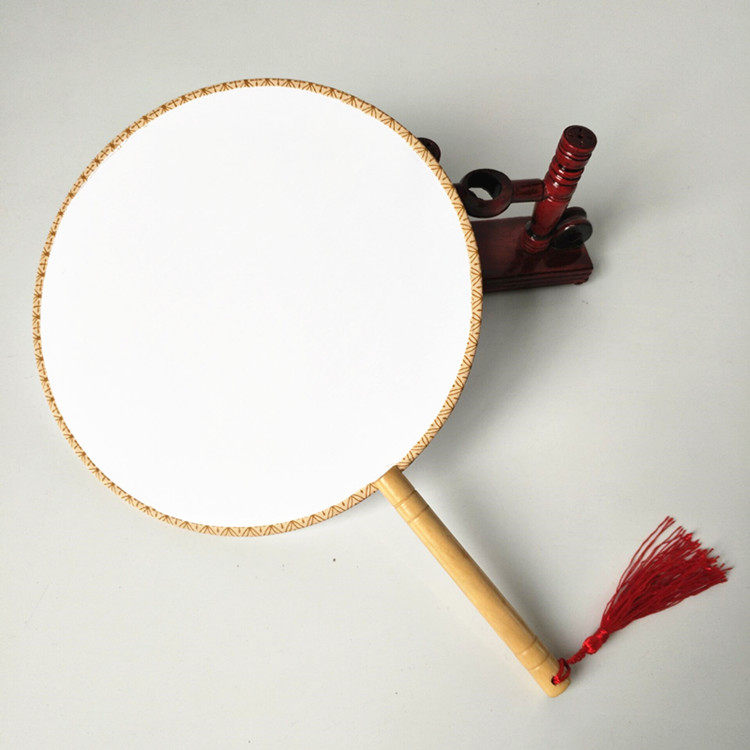 真丝空白团扇绘画书法毛笔字美术国画工笔画写真扇子