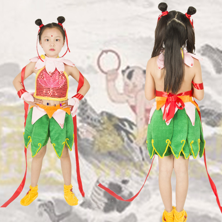 哪吒闹海cos服装莲花三太太子儿童表演大人儿童演出服