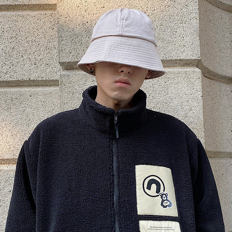 日系水桶帽男韩版百搭遮脸渔夫夏天遮阳嘻哈帽子