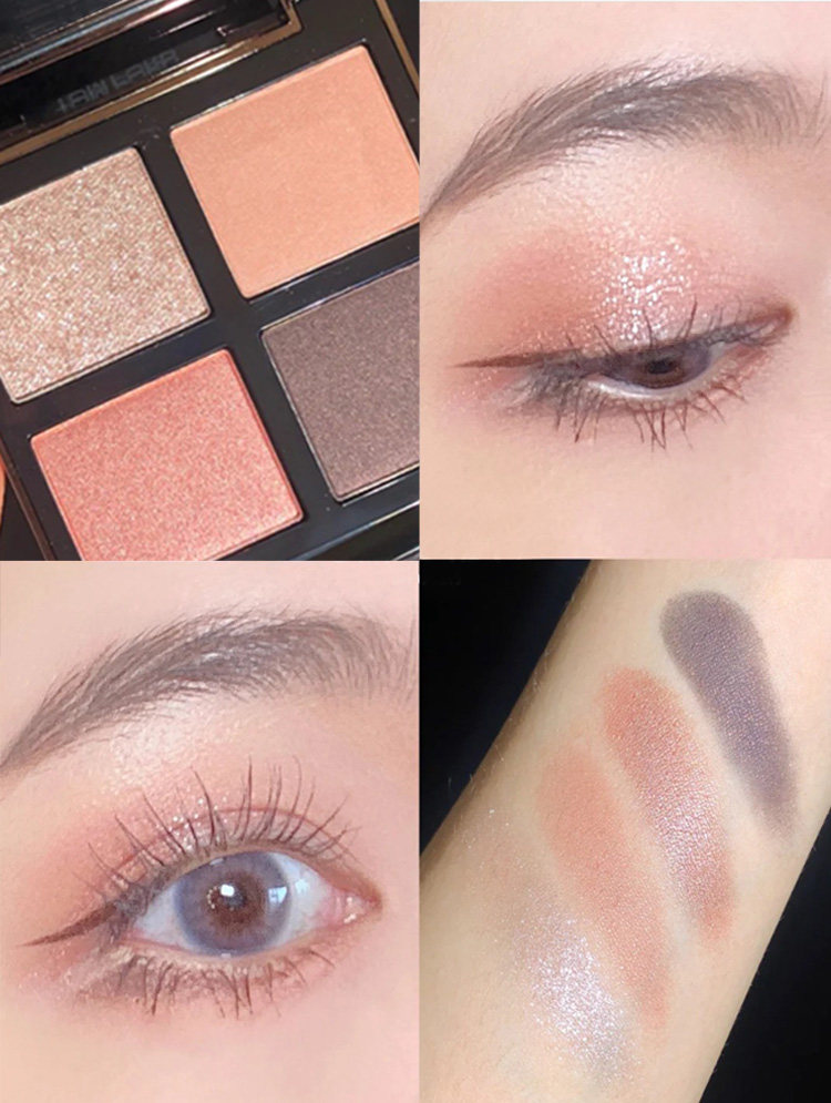 眼影enk粉色色系闪亮2021新款饱和度卧蚕适合眼影
