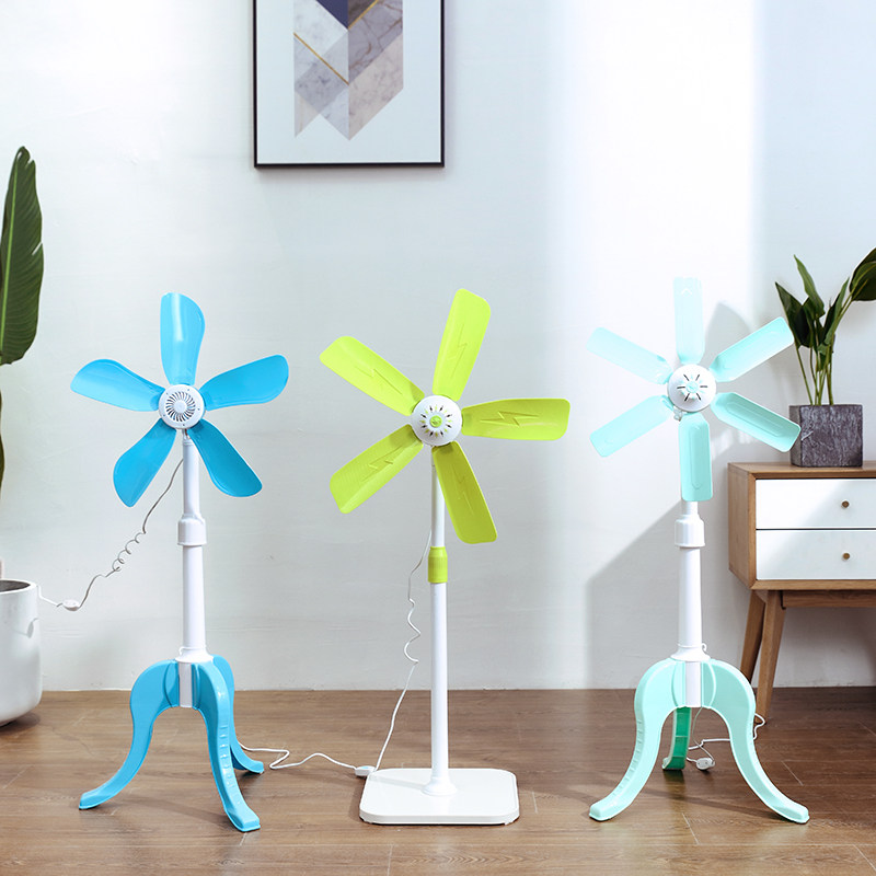 张力落地扇家用小型立式风扇学生宿舍小风扇夹扇台式静音五叶伸缩
