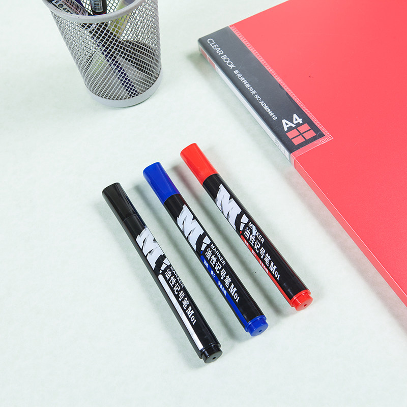 晨光文具粗记号笔物流笔勾线笔 m01单头油性记号笔awmy2204