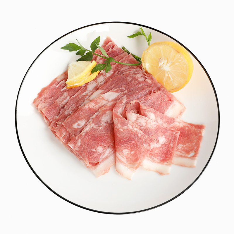 火锅五花培根150g烟熏肉片又薄又瘦适合涮锅生猪肉