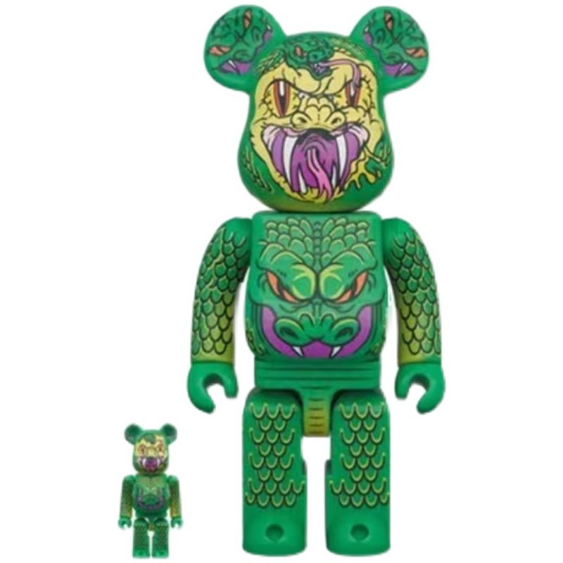 bearbrickmadballsmishkashake绿蛇青蛇100400潮玩盲盒