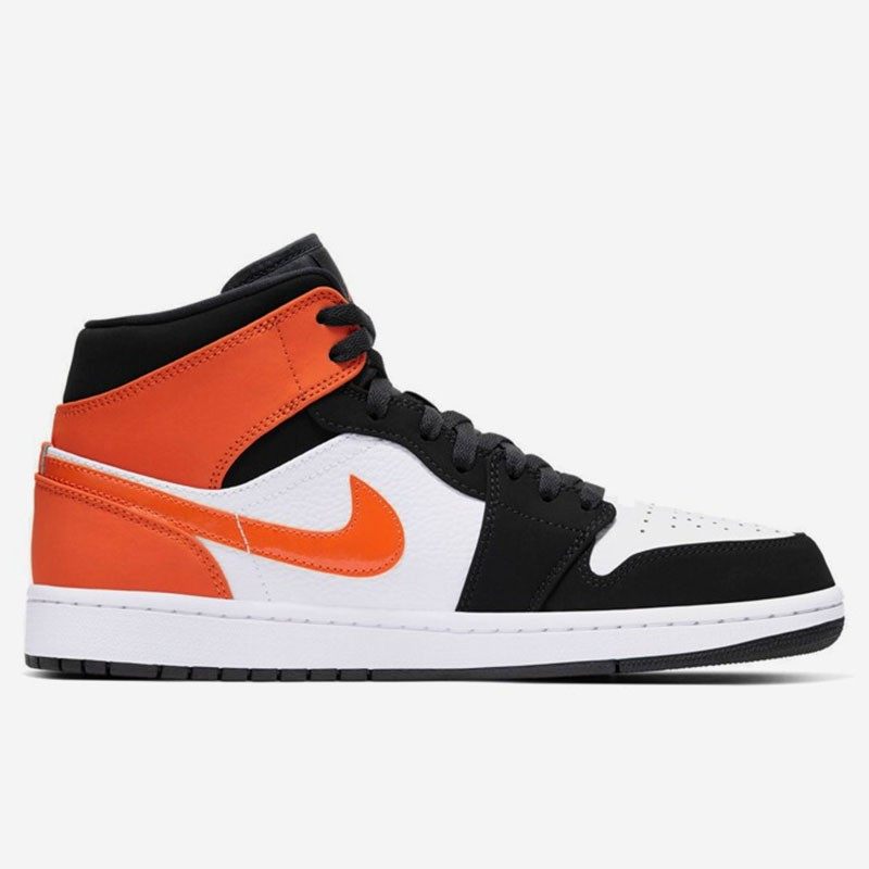 airjordanmidaj1扣碎篮板小黑黑白麂皮男女篮球鞋