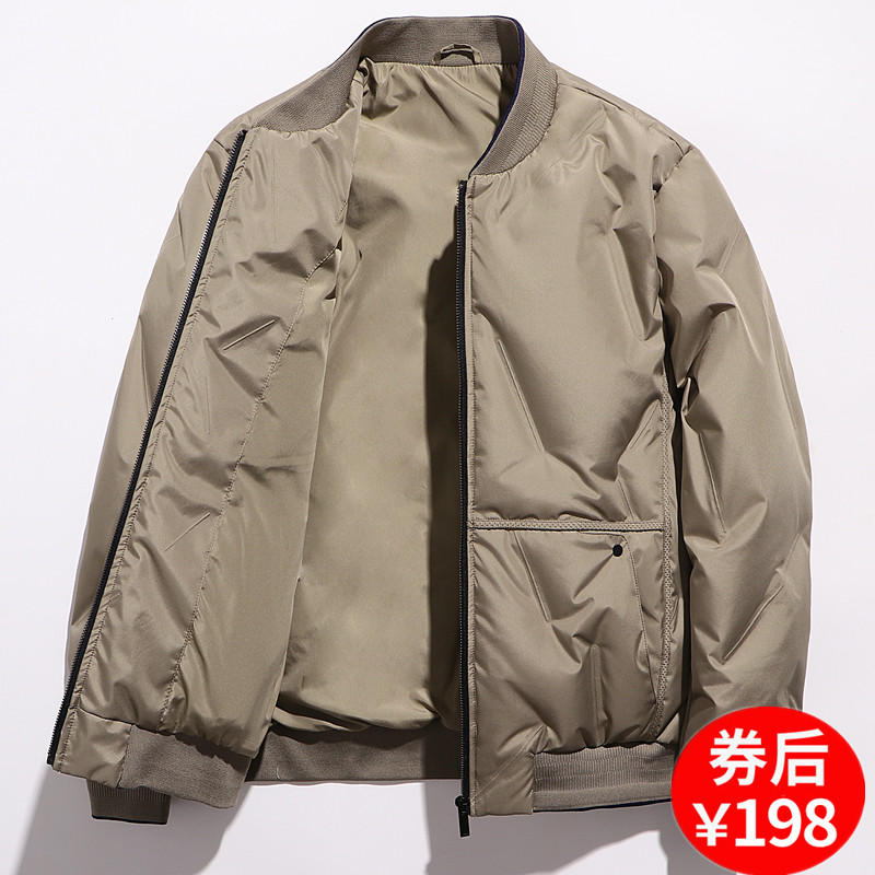 羽绒服男士短款2021新款冬季轻薄保暖时尚流行帅气棒球服外套潮牌