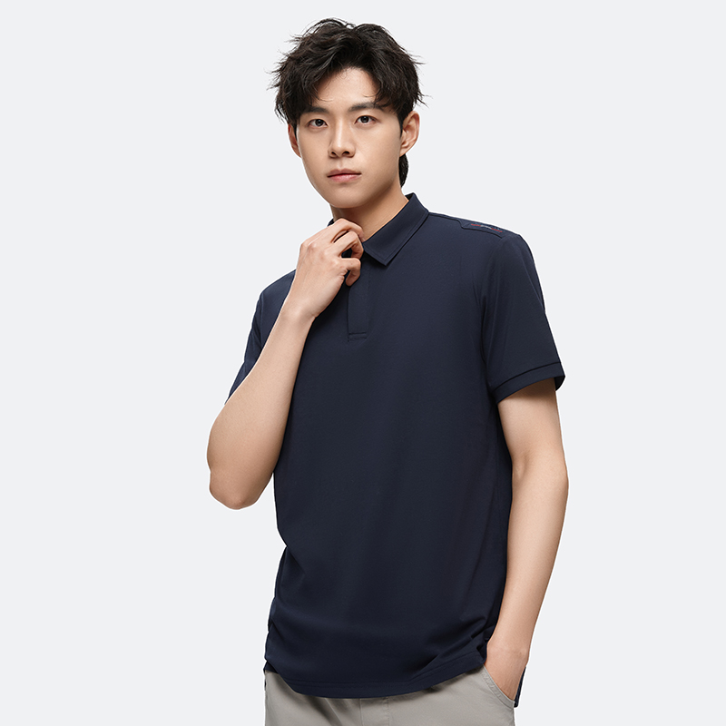 诺诗兰翻领短袖T恤男2021春夏新款弹力杜邦透气棉质感薄款POLO衫