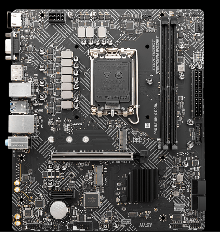 msi微星proh610m-g主板带双5vargb接口支持主板