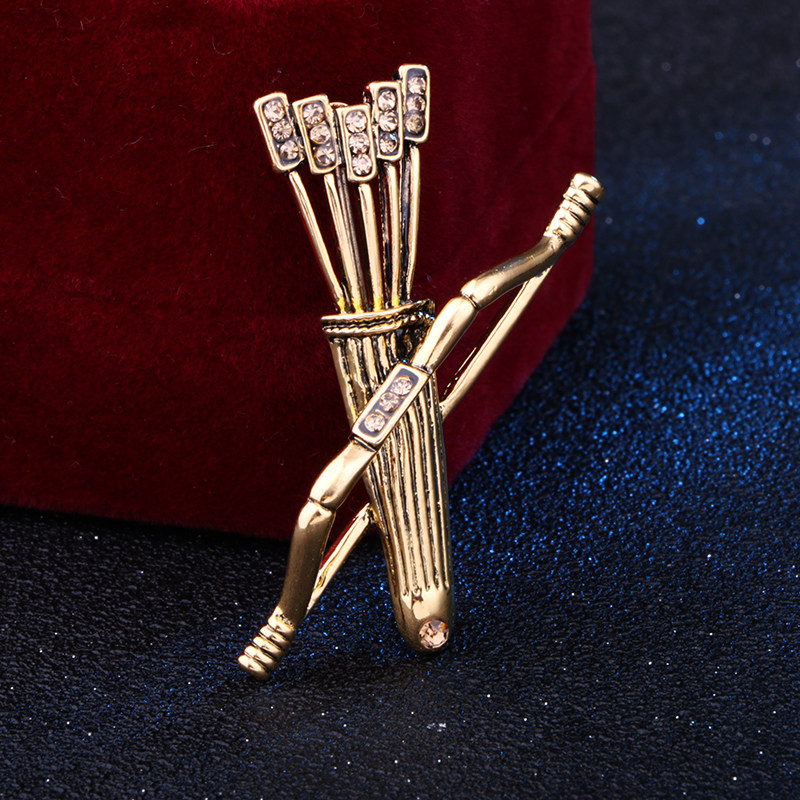 复古弓箭胸针胸花别针扣韩男士西装箭头勋章胸针