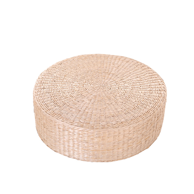 茶道榻榻米打坐加厚蒲团圆形禅修拜佛垫飘窗藤编蒲垫瑜伽手工坐垫