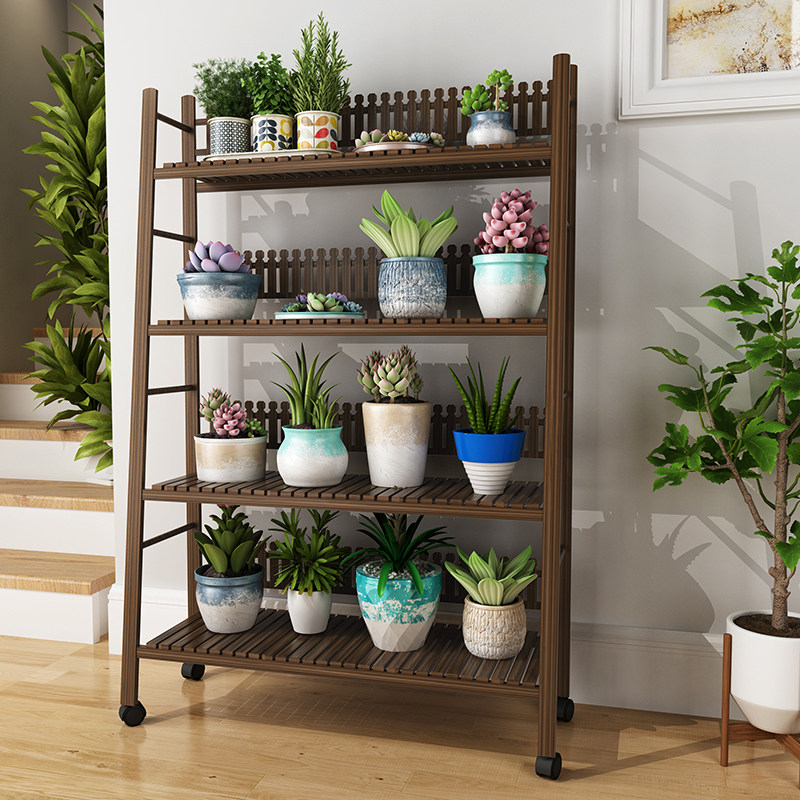 花架子实木置物架多层阳台室内客厅简易简约省空间特价多肉花盆架