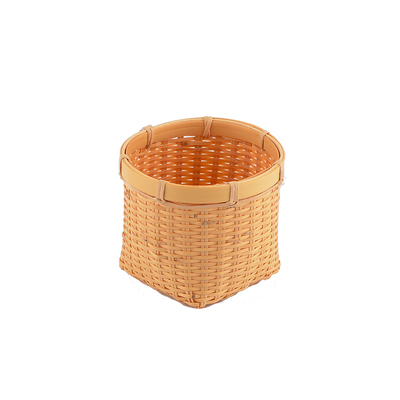 纯手工编制原木色迷你小箩筐干果篮茶点筐竹制箩筐工艺品