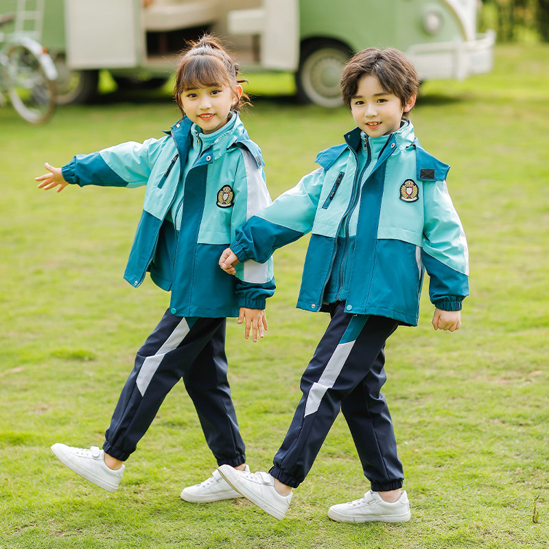 小学生校服春秋秋冬季冲锋防风防冻保暖幼儿园园儿童学生校服
