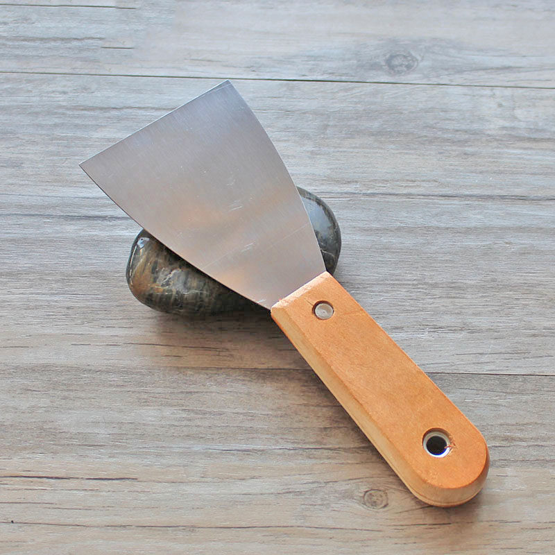 刮刀加厚型泥瓦匠灰刀铲批刀铁板腻子泥刀木柄连体油灰刀