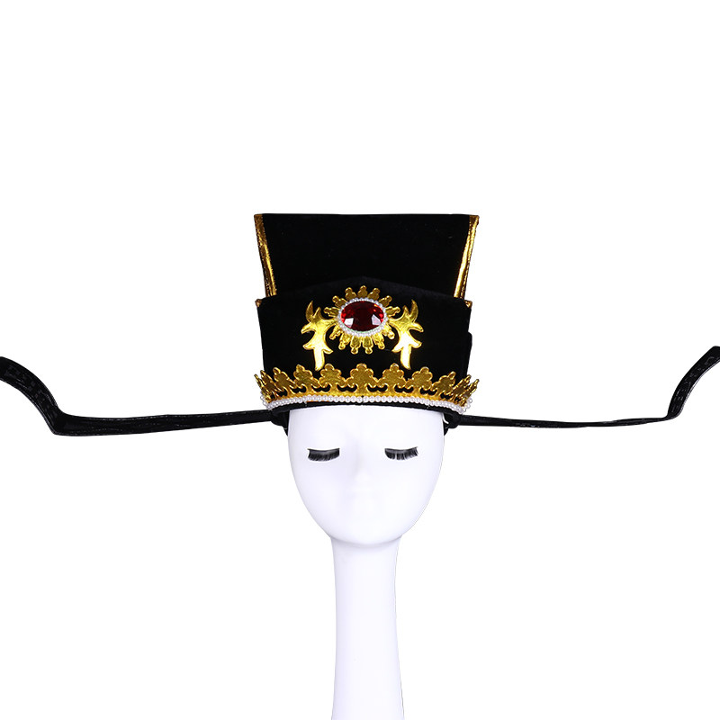 戏曲包公素黑相纱古装包拯青天宋朝官员乌纱帽民族服装