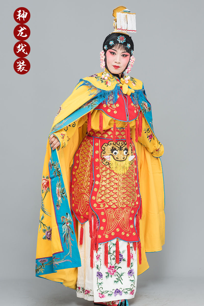 服装京剧戏服戏曲舞台演出演出服霸王别姬虞姬鱼鳞民族服装