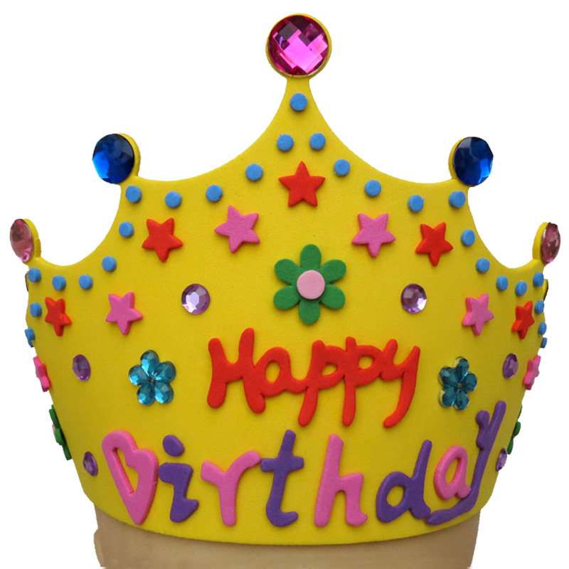 儿童手工手工制制作生日皇冠帽子派对宝宝创意手工创意粘贴类