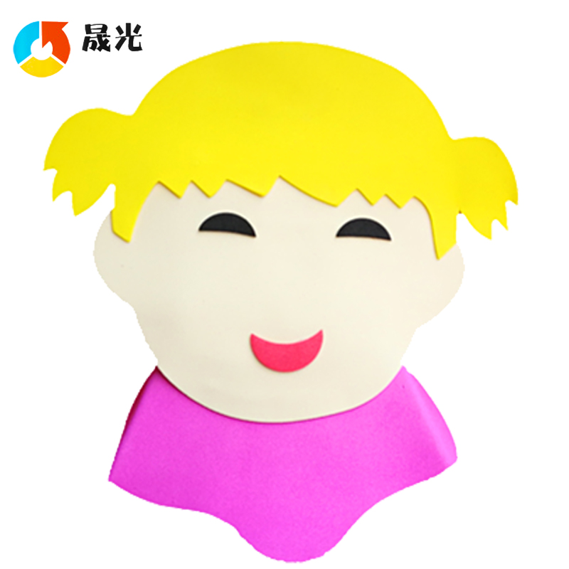 卡通人物头饰爷爷奶奶爸爸妈妈小男孩女孩小丑头套幼儿园表演道具