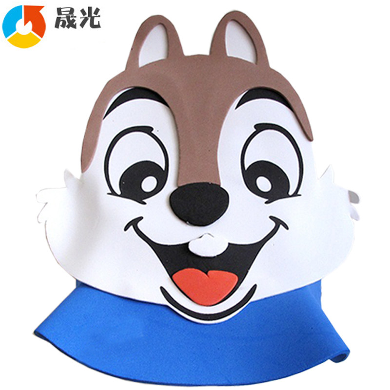 动物小动头饰森林帽子训鹿山羊头套面具卡通聚会装饰帽子