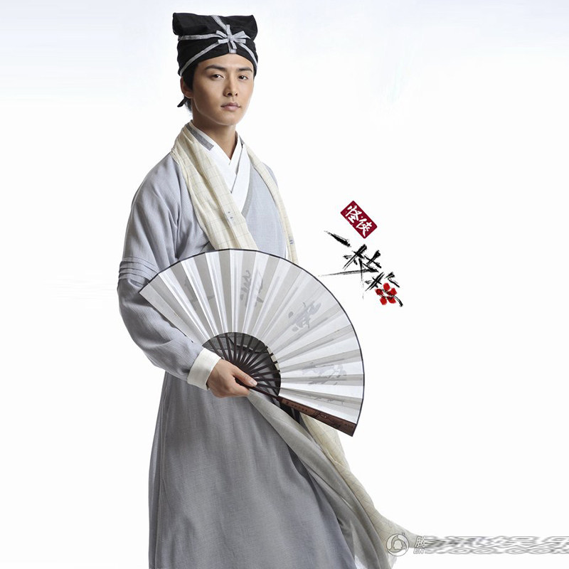新款唐朝书生服落魄书生棉麻古装男汉服公子服少爷古装才子古装服