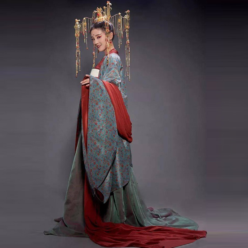 古装唐朝影视贵妃服拖尾襦裙皇后服仙女服影楼民族服装