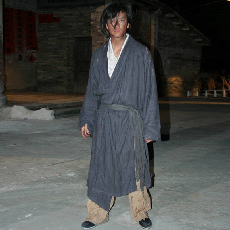 古装古代农民武侠古装剧剧组群演男汉棉麻路人民族服装