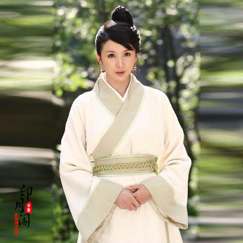 古装影视女汉棉麻小姐丫鬟汉服舞台演出服秦汉民族服装