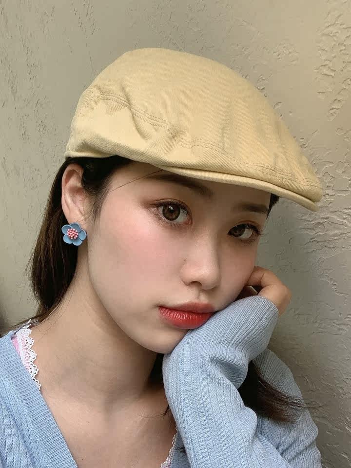 复古帽子子女ins夏天薄款纯色字母前进帽日帽子