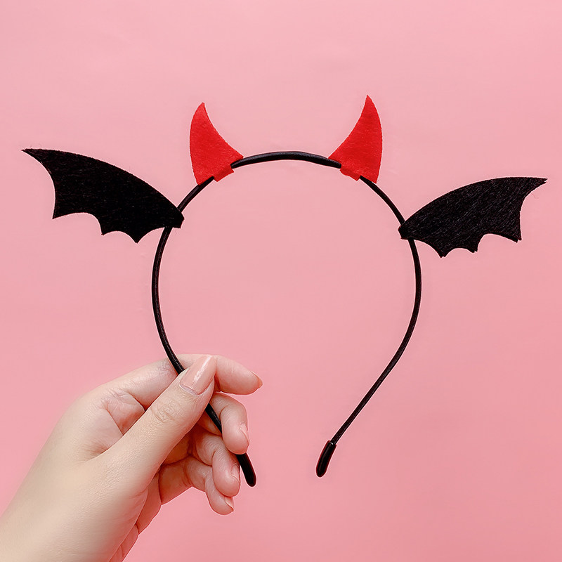 发饰恶魔牛角发箍头饰发卡搞怪拍照可爱犄角发饰