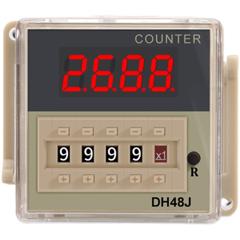 dh48j8数显计数器ac220v24v12vac380v预置电子8脚送底质保三年计数器