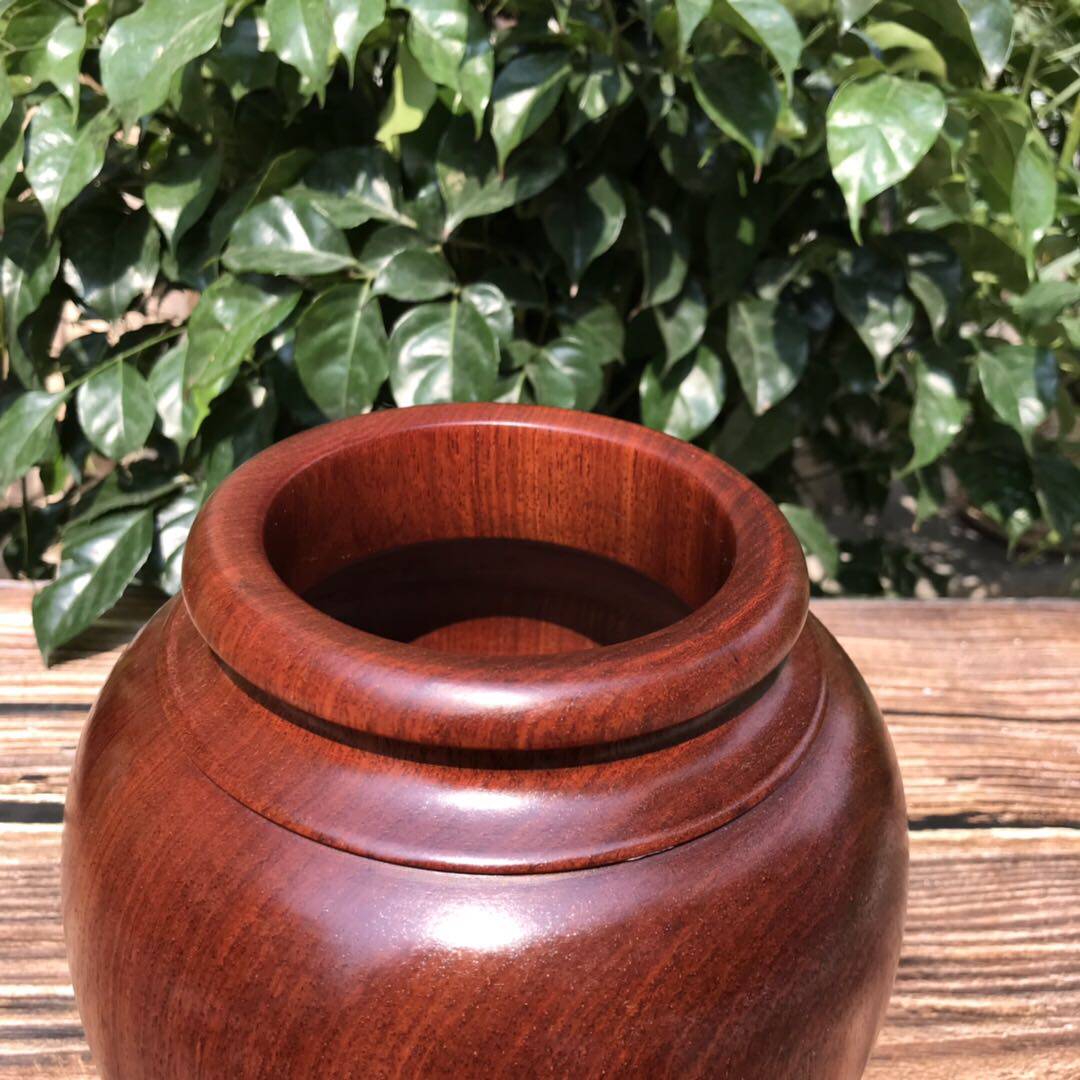 红木茶叶罐缅甸花梨木整木糖糖果储物罐缅花老料茶叶罐