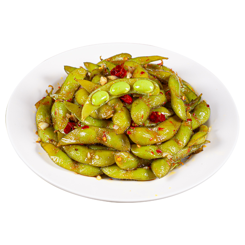 香辣毛豆220克凉菜即食冷盘素菜小吃酒店餐厅豆类制品