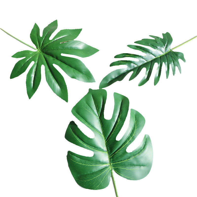 ins北欧手感仿真树叶龟背叶植物热带仿真花