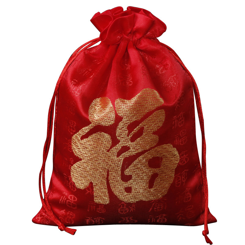织锦缎红色布袋新年福袋礼品袋包装袋首饰收纳年会首饰袋