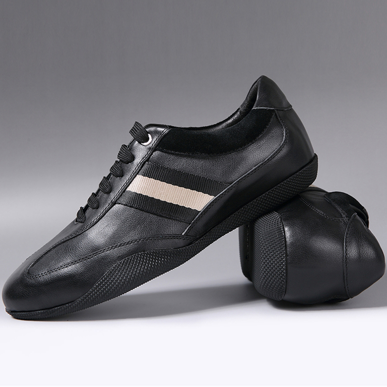 欧洲站真皮高端潮牌黑色皮鞋奢侈品国际大牌欧货休闲酷奇男鞋子
