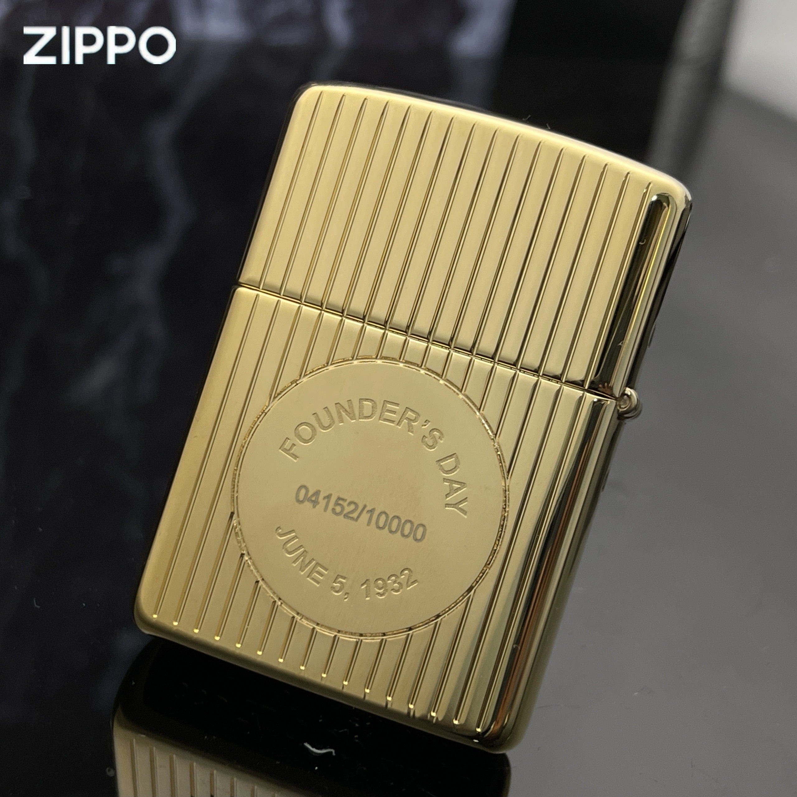 正品zippo打火机2021年镀金金盔甲浮雕创立ggb底刻zippo