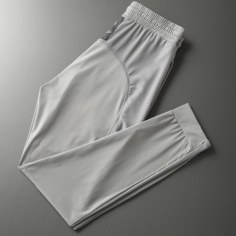 夏季新款裤子男宽松薄款网眼空调裤速干冰丝运动裤百搭透气超薄kz