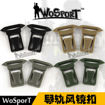 CS field Fast helmet and modified armor Equipment accessories rail Wind mirror buckle WoSporT