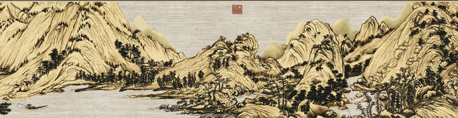 包邮印花富春山居图十字绣中国风山水名画客厅大堂十字绣