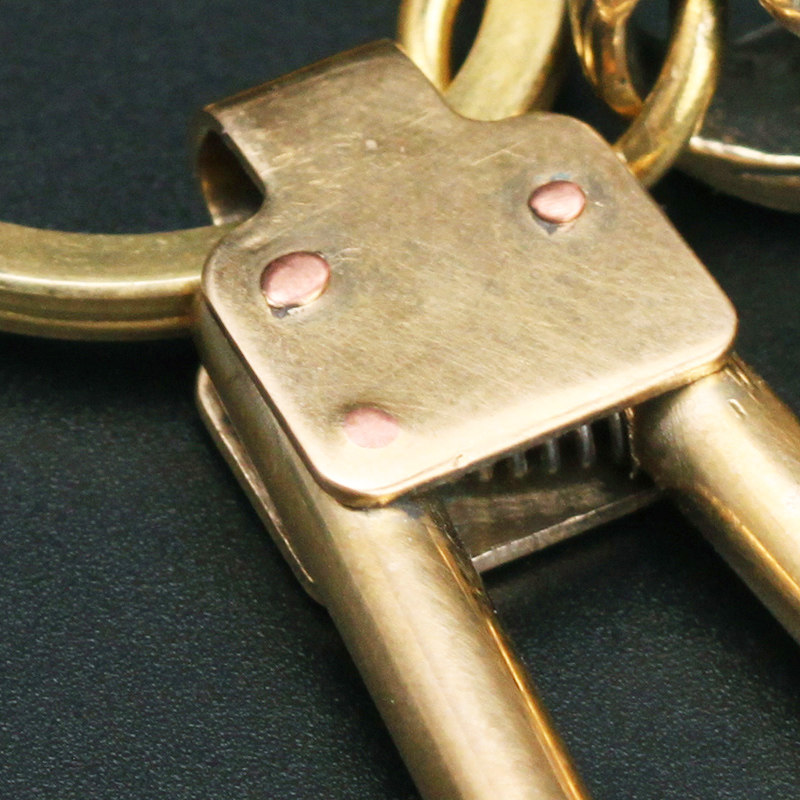 纯铜手工钥匙扣 纯黄铜材质汽车钥匙扣男人钥匙扣钥匙腰挂