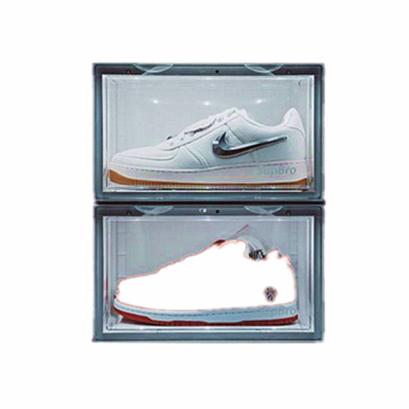 正品塑料盒鞋展示aj收纳透明supbro鞋盒声控鞋盒