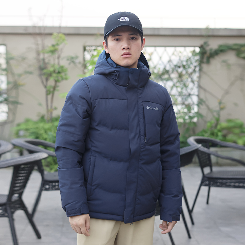 哥伦比亚Columbia户外男防风保暖金点热能800蓬鹅绒羽绒服XE4306