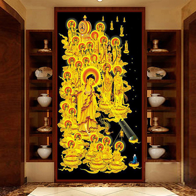 钻石画全佛图满钻客厅大幅佛教供奉佛法无边点钻3d十字绣贴砖石秀