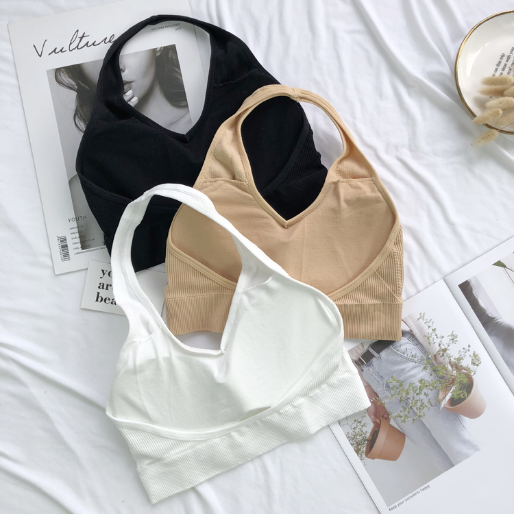 性感挂脖chic少女文胸吊带美背胸夏女小内衣抹胸