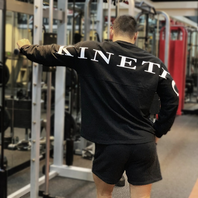 New fitness international sports sweater men's long sleeve round T-shirt loose muscle brothers tide brand elastic breathable large size New fitness international sports sweater men's long sleeve round T-shirt loose muscle brothers tide brand elastic breathable large size