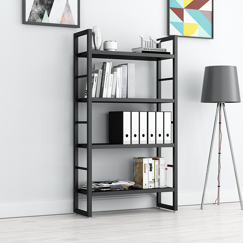 铁艺书架置物架简约现代落地展示架简易书柜省空间储物多层货架子