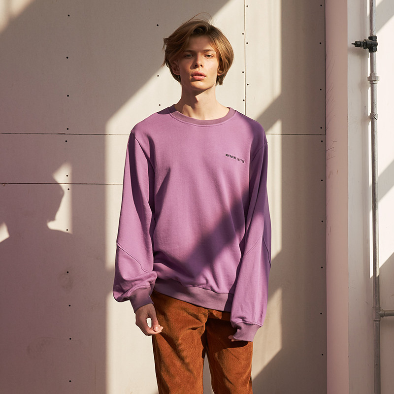 howl卫衣女春秋薄款休闲情侣款宽松拼接袖多巴胺字母刺绣上衣男