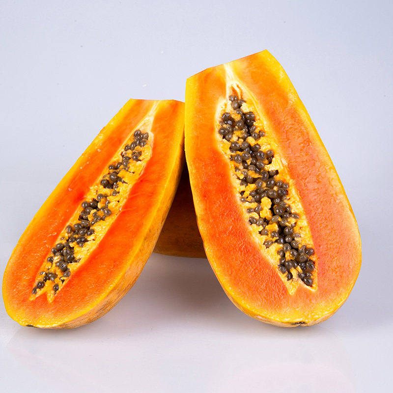 轻微磕不售后大小混发顶部或皮二掌柜海南奶油甜木瓜8斤丑