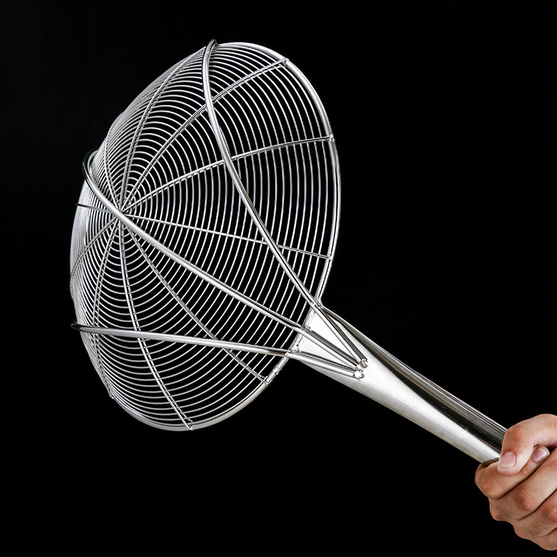 不锈钢长柄漏勺笊篱工业捞厘炸篱商用捞勺钢线漏勺