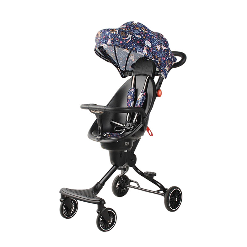 宝宝好v5b钻石石版儿童手推车一键折叠双向推行四轮推车